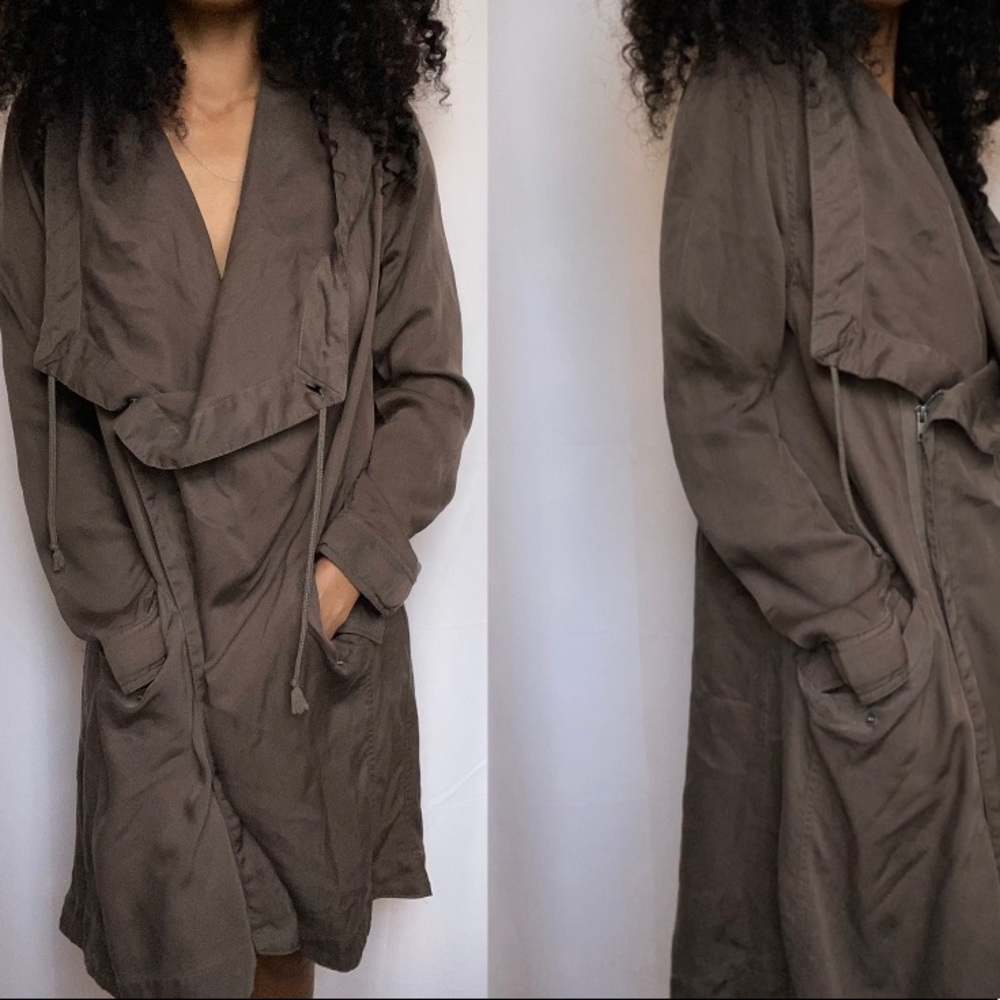 Brown Hooded Anorak Jacket